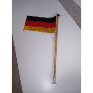 Flagge 26 x 43cm, 18mm Flaggenstock 80cm, Fu  25mm Gebraucht
