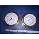 Messing Uhr  118/154mm und Barometer 101/150mm gebraucht