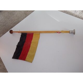 Flaggenstock Holz 64cm,  20mm, Fu  45mm, Flagge 29 x 21cm gebraucht