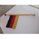 Flaggenstock Holz 64cm,  20mm, Fu  45mm, Flagge 29 x...