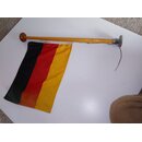 Flaggenstock Holz 58cm,  23mm, Fu  65mm, Flagge 28 x...