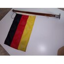 Flaggenstock Holz 60cm, � 30mm, Fu� � 67mm, Flagge 48 x...