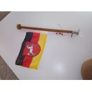 Flaggenstock Teak Holz 49cm,  20mm, Fu  52mm, Flagge...