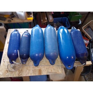 6x Fender blau gebraucht ca. 40 bis 48cm Gesamtlnge Gebraucht