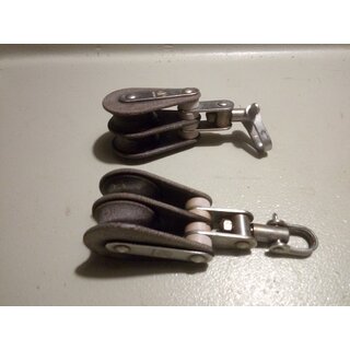 2x Tufnol Doppel Block incl Wirbel, 113/ 137mm lang,...