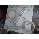 6 x Relingst�tze 62cm Alu � 25mm, Fu� Alu 8 x 6cm, 2x...