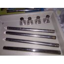 4x Relingsst�tze � 25mm, 37cm. Fu� Grundplatte ca. 50...