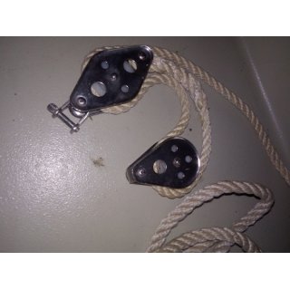 Strecker Schwertaufholer Schwerttalje   9mm 95cm lang gebraucht Keine Klemme