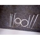 6x Relingsst�tze � 25mm, Draht ca. 5,5m gebraucht 4x 50cm...