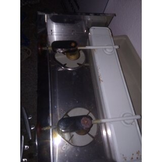 Druckloser Enders Spiritus Kocher 2 Flammen gebraucht 48 x 27 x 11cm