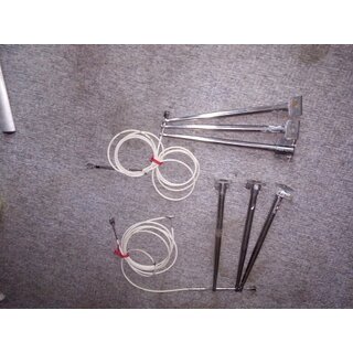 6x Relingsst�tze � 25mm, Draht ca. 420- 430cm gebraucht...