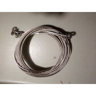 720cm Wante Vorstag  4mm gewalzte Enden Gebraucht VA