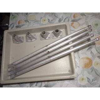 4x Relingsst�tze incl. Fu� ca. 62cm unten � 25mm,...