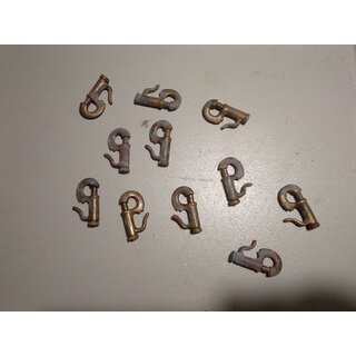 12 x Messing Stakreiter 52mm l�nge gebraucht einer fehlt...