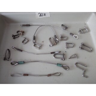 20 x VA Schekel Haken Draht enden gebraucht wie abgebildet