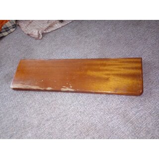 Massiv Hartholz 89 x 26 x 2,8cm abgerundete Kanten Unterseite  Kleber Silikon und Fr�sungen. Gebraucht
