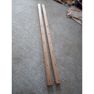 2 x 128cm Massiv Hartholz Teak Niedergang Schiebeluck L Profil 46 x 26,5 / 44 x 14mm Gebraucht