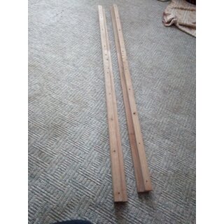 2 x 128cm Massiv Hartholz Teak Niedergang Schiebeluck L Profil 46 x 26,5 / 44 x 14mm Gebraucht