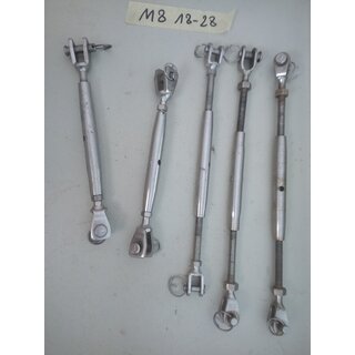 5x Wantenspanner M8 ca. 18-28cm gebraucht
