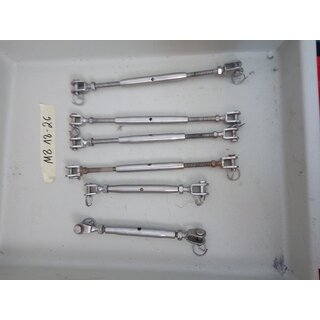 6x Wantenspanner M8 ca. 18-26cm gebraucht