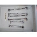 6x Wantenspanner M8 ca. 18-26cm gebraucht