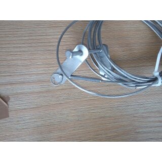 2x 276cm Wantenspanner Wante Vorstag  3mm gewalzte Enden +/- 5cm