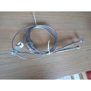 2x 276cm Wantenspanner Wante Vorstag  3mm gewalzte Enden +/- 5cm