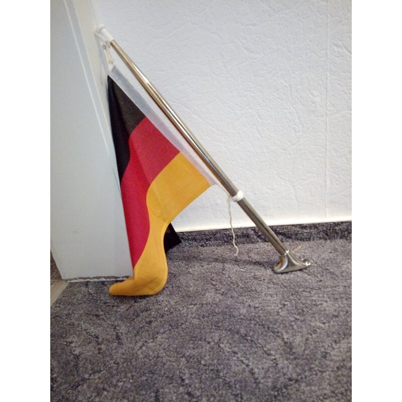 Flaggenparadies - Flagge Fahne EU Deutschland 30x45 cm Stockflagge Hohlsaum