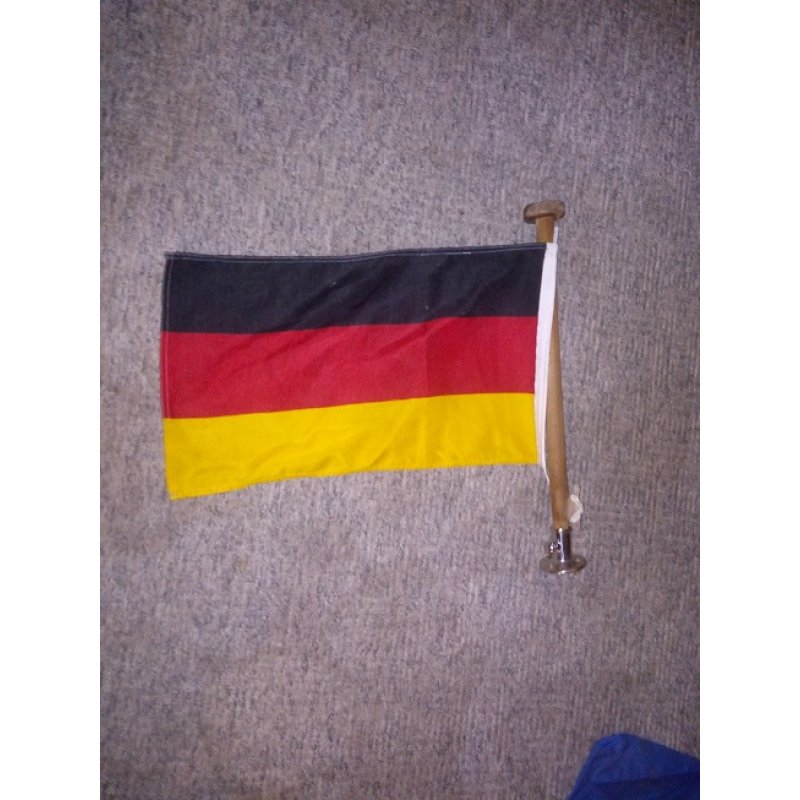 Flaggenparadies - Flagge Fahne EU Deutschland 30x45 cm Stockflagge Hohlsaum