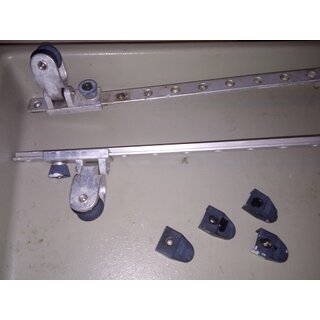 2 x HS 51cm + Endkappen Alu Traveler Schiene 20mm Incl Block Schlitten Tau bis  12mm gebraucht