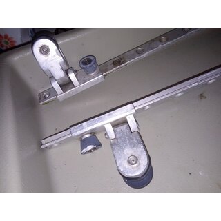 2 x HS 51cm + Endkappen Alu Traveler Schiene 20mm Incl Block Schlitten Tau bis  12mm gebraucht