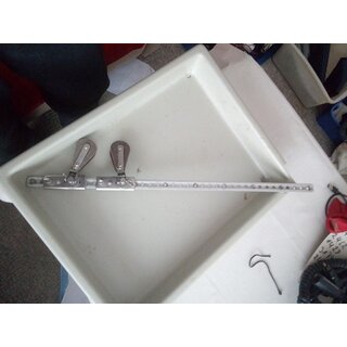 1x Alu Genua Schiene 60cm x 20mm incl. 2x Schlitten Blocke Tau bis � 10mm Gebraucht