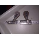 1x Alu Genua Schiene 60cm x 20mm incl. 2x Schlitten...