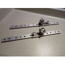 2 x HS 30cm Alu Traveler Schiene 20mm Incl. Schlitten Tau...