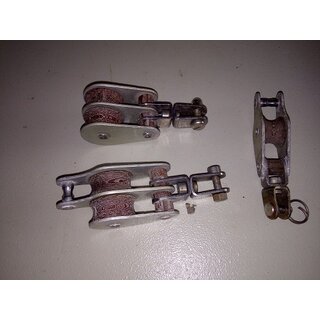 Groschot Unterblock incl. Wirbel, Tau bis  10mm, 50mm Raddurchmesser, Drehteller 50mm. Gebrauchtware wie abgebildet