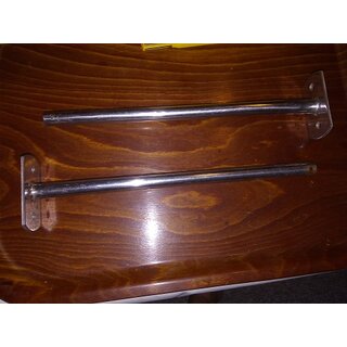 2x Relingssttze ca.30cm  16mm Grundplatte 75 x 40mm Gebrauchtware