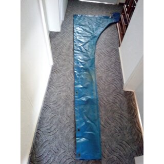 Baumkleid Blau PVC 273cm lang, vorne Höhe 90cm 107cm incl. Kragen, hinten die Höhe pro Seite 25cm