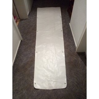 Baumkleid wei PVC 250cm lang, vorne 75cm breit hinten 46cm. Ist ein Eigenbau mit Tenax Knpfen, gebraucht