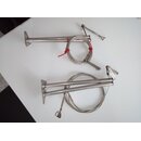 4x VA Relingsst�tze 34cm hoch ca. � 19mm Fu� ca. 8 x7cm...