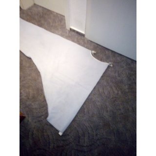Baumkleid PVC grau 290cm Lang, je Seite vorn 90cm hinten 24cm hoch, Mastlnge 19cm gebraucht gut Unten 284cm Reisverschluss