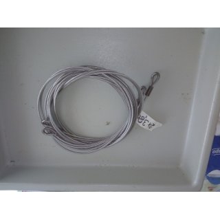2 x Vorstak Wanten Achterstak 380cm lngen  4mm gepresste Enden Gebraucht V4A
