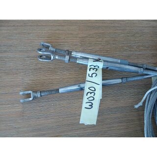 3x 380cm Wantenspanner Wante Vorstag  4mm gepresste Enden