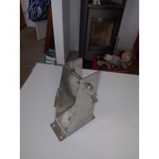 Mastfu System zum Legen,  Mast bis 76mm breite. Grundflche 17 x 8cm, Hhe 26cm Innen bis Bolzen 18cm Gebraucht