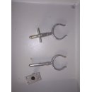 2 x Ruderdolle Grundplatte 24 x 60mm Innen  58mm gebraucht
