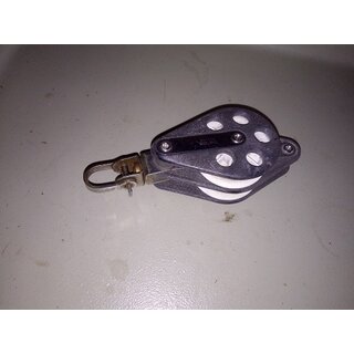 Barton Doppelblock mit Hundsfot bis  12mm Gebrauchtware Scheiben   57mm, 150mm lang, Wirbel Gebraucht