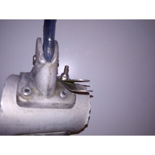 Saling je 43,5cm plus 2cm Endkappen Alu 42 x 12mm, VA Halterung fr Mast ca. 75 x 60mm gebraucht