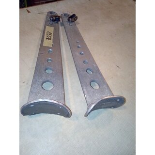 2 x Saling je 64,5cm plus 2cm Endkappen Alu 40 x 12mm, gebraucht