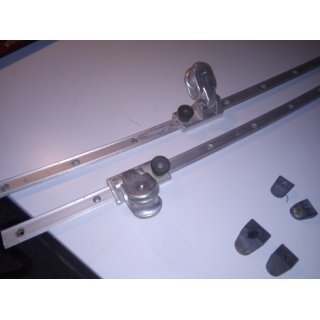 2 x 36cm VA Genuaschiene 19mm Incl Schlitten integrierter Block Tau bis  12mm Gebrauchtware wie abgebildet