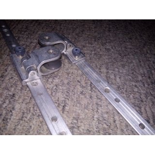 2 x 40cm Schiene 15mm Incl Schlitten auf VA Winkel Gebrauchtware wie abgebildet