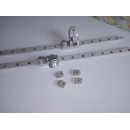 2x Genua Schiene 110cm x 25mm incl. Schlitten Blocke Tau...